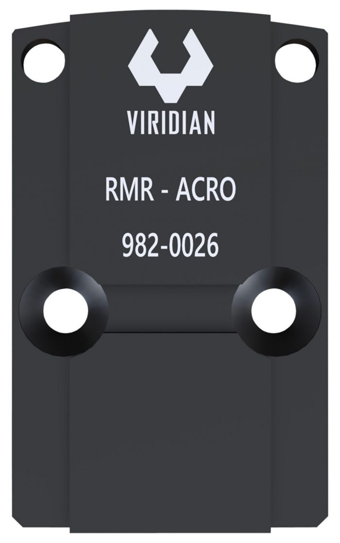 Viridian 9820026 RFX45 RMR Mounting Adapter  Black Anodized