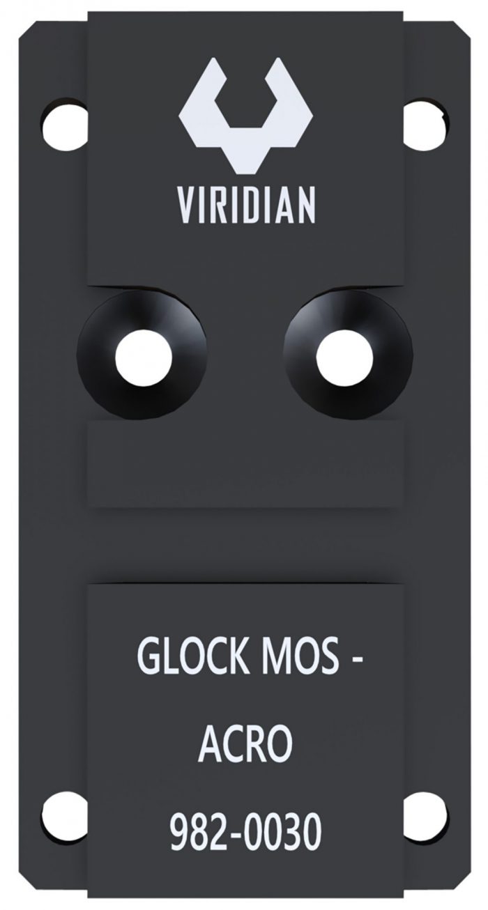 Viridian 9820030 RFX45 Glock MOS Mounting Adapter  Black Anodized