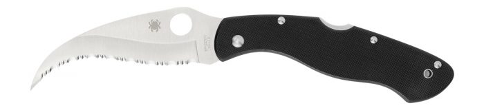 Spyderco C12GS Civilian CLIPIT 4.09" Folding Serrated Satin VG-10 SS Blade/ Black Textured G10 Handle Includes Pocket Clip