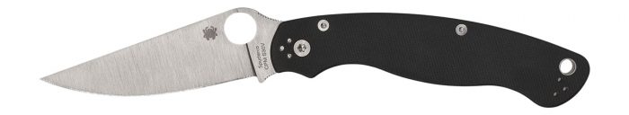 Spyderco C36GP2 Military 2  4" Folding Plain Stonewashed CPM S30V SS Blade/Black Textured G10 Handle Includes Pocket Clip