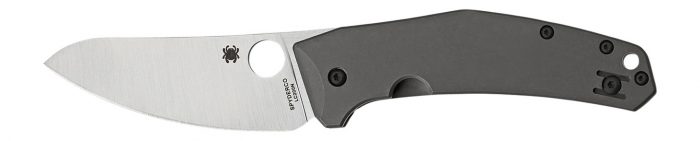 Spyderco C211TIP SpydieChef Salt 3.32" Folding Plain LC200N Blade Satin Titanium Handle Includes Pocket Clip