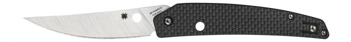Spyderco C242CFP Ikuchi  3.26" Folding Plain CPM S30V SS Blade/Black Textured Carbon Fiber/G10 Handle Includes Pocket Clip
