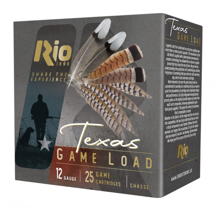 Rio Ammunition TGHV368TX Texas Game Load High Velocity 12 Gauge 2.75" 1 1/4 oz 8 Shot 25 Per Box/ 10 Case