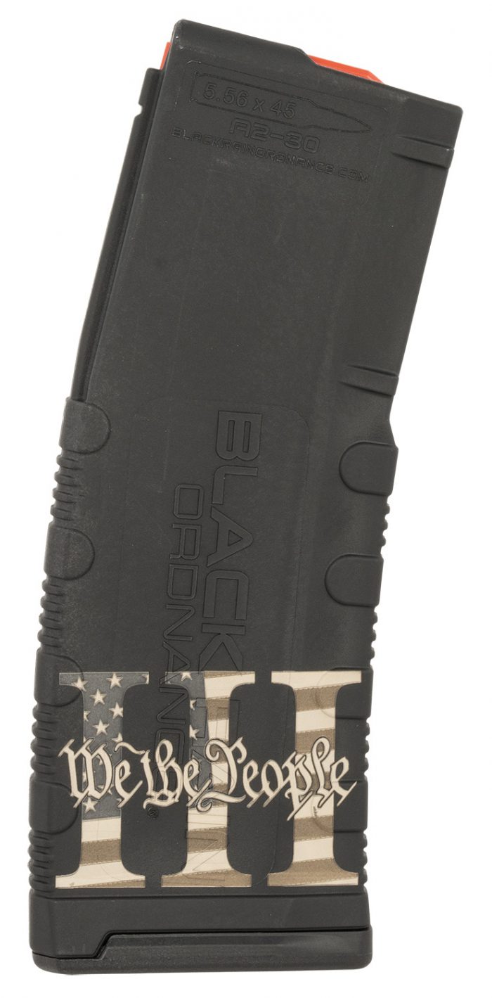 Black Rain Ordnance MAG303PERCENT Magazine  30rd 223 Rem/5.56 NATO We The People Engraving Fits AR-15 Platform