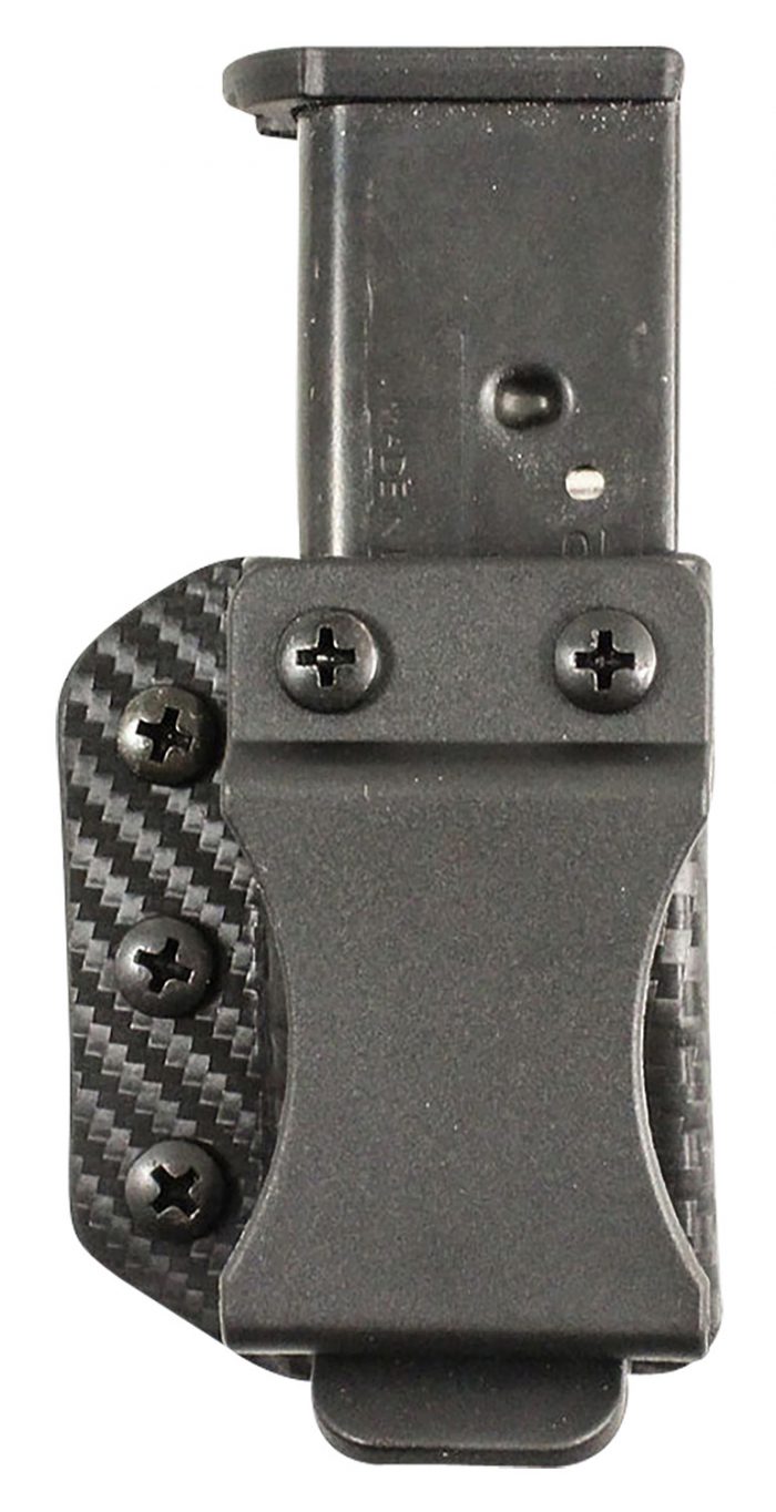 DeSantis Gunhide A100KJJJZ Persuader Mag Pouch  Double Stack IWB/OWB Black Kydex Belt Clip Ambidextrous