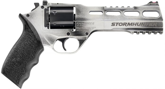 Chiappa Firearms 340334 Rhino 60DS Limited Edition 357 Mag 6 Shot 6" Stormhunter (White) Steel Vent Rib Barrel, Cylinder & Aluminum Frame, Black Walnut Grip, Hammer Safety