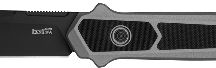 Kershaw 7951 Launch 17 Automatic 3.50" Folding Clip Point Plain Black Cerakote S35VN Blade, Gray Anodized w/Black G10 Inlays Aluminum Handle, Includes Pocket Clip