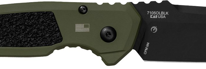 Kershaw 71050LBLK Launch 16 Automatic 3.45" Folding Tanto Plain Black Cerakote CPM M4 Blade, Olive Cerakote w/Black Oxide Hardware Aluminum Handle, Includes Pocket Clip