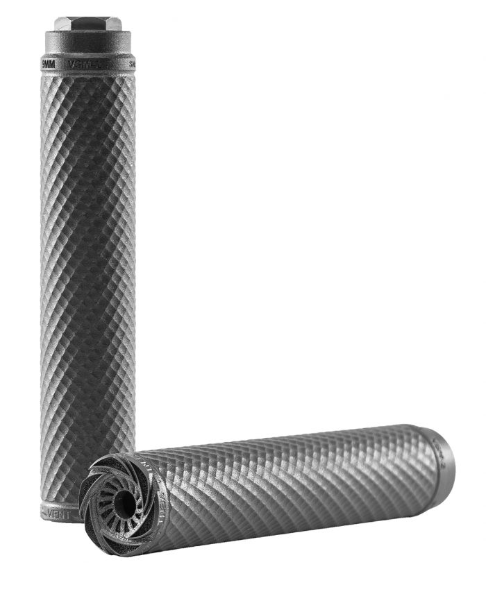 PTR V35560101 Vent 3 22 Cal (5.56mm), 7.41" L Black 3D Printed Titanium, Includes 1/2"-28 Direct Thread Mount