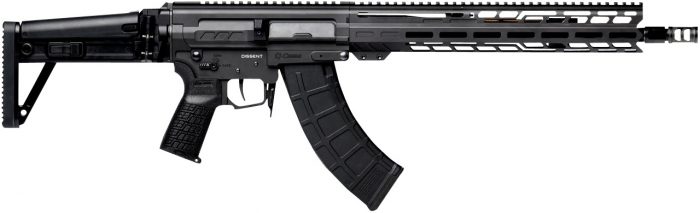 CMMG 86A7F0BAB Dissent MK47 7.62x39mm 30+1 (2) 14.30" P&W, Black Armor, Side Charging Handle Rec, 13.50" M-Lok Handguard, Side Folding Stock, Zeroed Grip, SVD Brake, 60/90 Ambi Safety, Adj. Gas Block