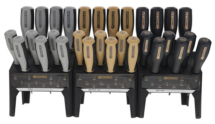 Wheeler 4002882 Hex/Torx Benchtop Screwdriver Set Rubber Handle 30 Pieces