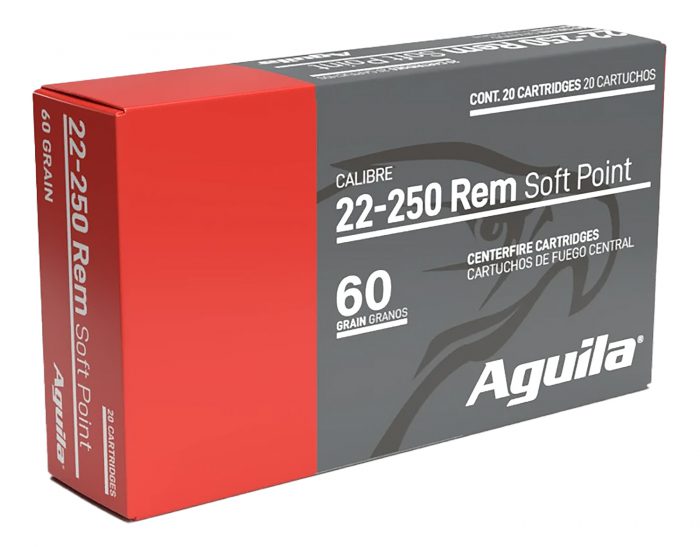 Aguila 8338AG   22-250Rem 60gr InterLock Boat Tail Soft Point 20 Per Box/10 Case