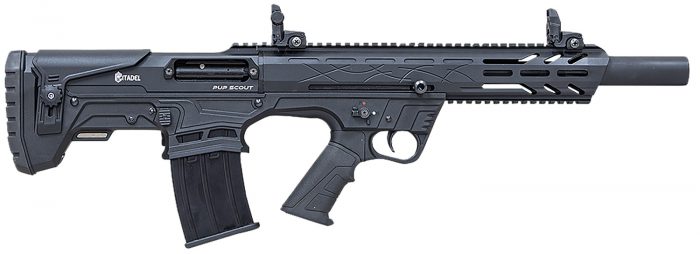 Citadel FRPS1218 Pup Scout  12 Gauge Semi-Auto 3" 5+1 18.50" Black Steel Barrel, Black Picatinny Rail Aluminum Receiver, Picatinny Handguard, Black Adj Cheek Riser Synthetic Stock