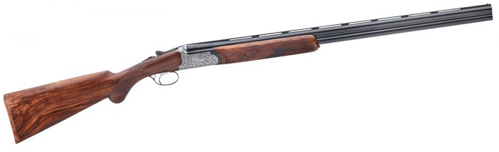 Rizzini USA 41011229 Round Body EM Full Size 12 Gauge Break Action 2rd 29" Vent Rib Barrel, Coin Anodized Silver Receiver, Fixed w/Prince of Whales Grip Grade III Turkish Walnut Stock