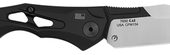 Kershaw 7650 Launch 13 Automatic 3.50" Folding Wharncliffe Plain Black Cerakote w/Satin Grind CPM 154 SS Blade, Black Anodized Aluminum Handle