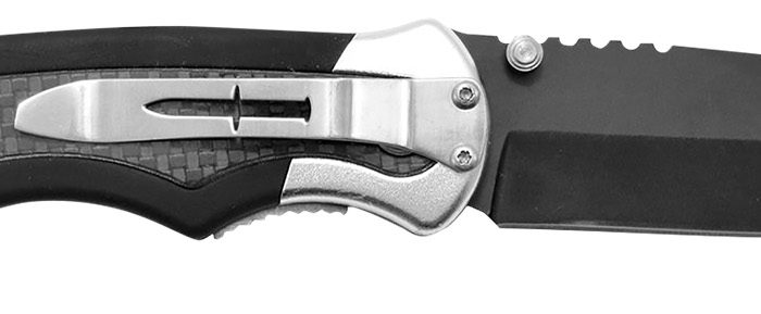 Camillus 19079 Chameleon  3.50" Folding Drop Point Plain Black Carbonitride Titanium AUS-8A SS Blade, Carbon Fiber/Aluminum Handle