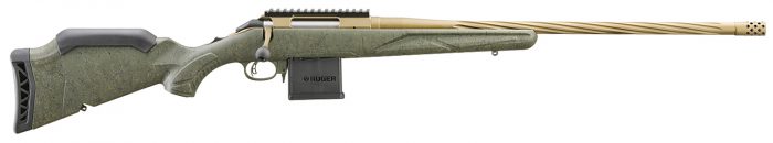 Ruger 46942 American II Predator Full Size 6.5 Grendel 10+1 22" Burnt Bronze Cerakote Spiral Fluted Threaded Barrel & Alloy Steel Receiver w/Picatinny Rail, Green Splatter Adj LOP Synthetic Stock