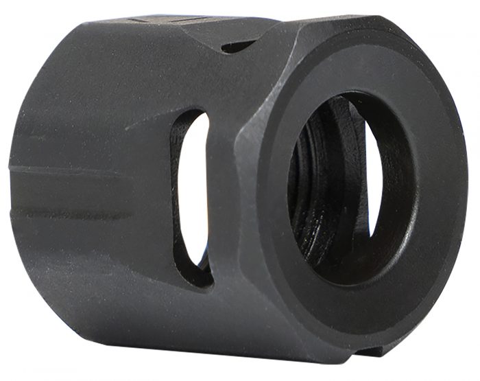 Strike Industries MCCIRCLE Micro Threaded Compensator Black Steel 1/2"x28 Threads 0.64" OAL Compatible w/ 9mm/357 SIG