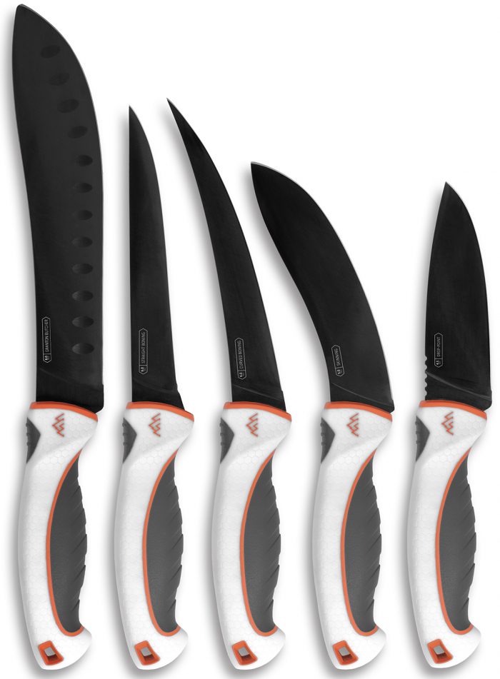 Outdoor Edge EM1 Ergo Max Processing Kit 5Cr13MoV Black Titanium Blade 5 Piece