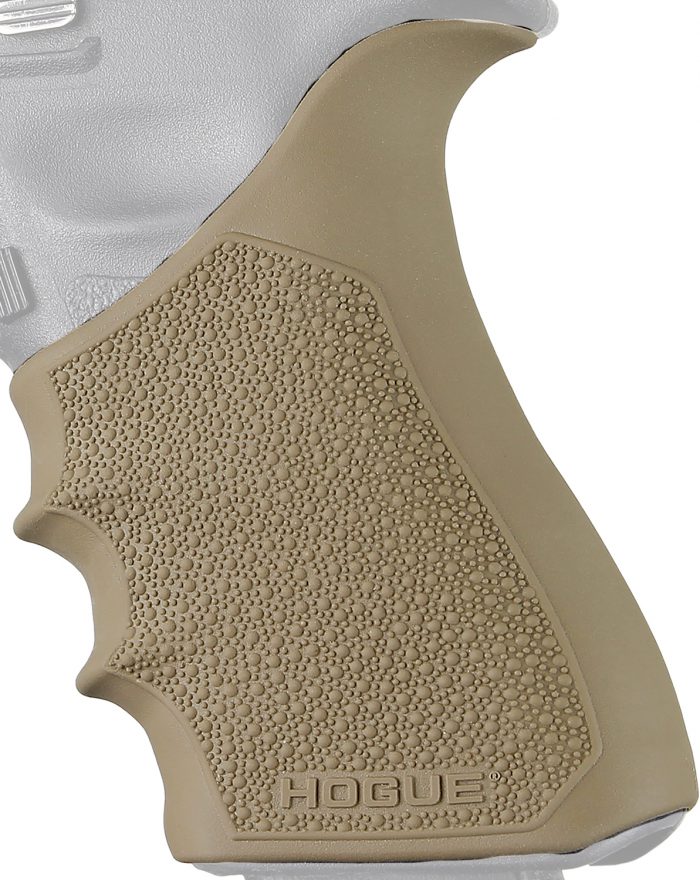 Hogue 17033 Grip Sleeve Handall Beavertail Flat Dark Earth Rubber