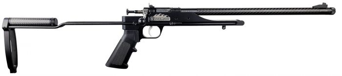 Crickett KSA2190 Precision 6061 Overlander Pack Rifle 22 LR Single Shot 16.12" Carbon Fiber Threaded Barrel, Black Anodized Picatinny Rail Aluminum Receiver, Aluminum/Carbon Fiber Adjustable Skeletoni