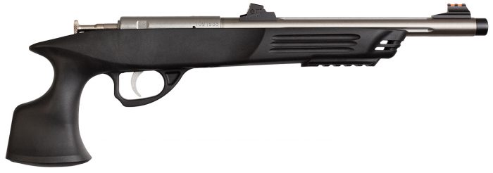 Crickett KSA796 Hunter Adult 22 WMR 1rd 9" Threaded Single Shot Stainless Barrel, Black Synthetic Grips