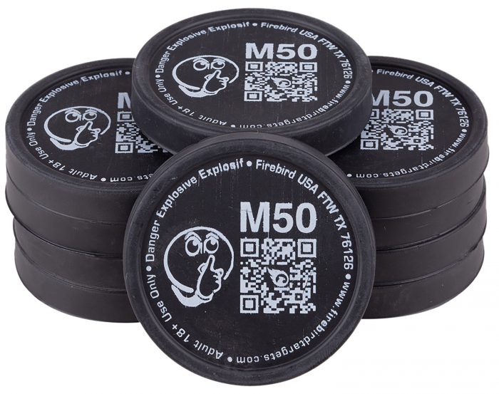 Firebird USA M50 Moderated  Moving Trajectory/Static Universal Firearm Low Noise 50mm/ 10 Pack