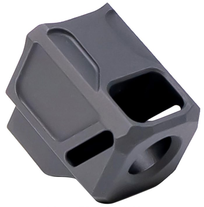 Faxon Firearms FFPACOMPSSG02 EXOS-533 Compensator Black Nitride 6061 Aluminum 1/2"x28 Threads 1.218" OAL Compatible w/ Glock 43X/48