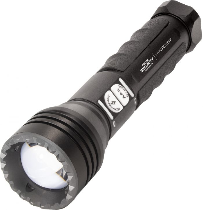 Lb Marketing 97741 Twin Power Long Throw Flashlight  Black 220/450 Lumens White LED