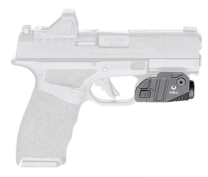 Viridian 9300048 CTL Custom for Springfield Hellcat Pro  Black Anodized 525 Lumens White LED