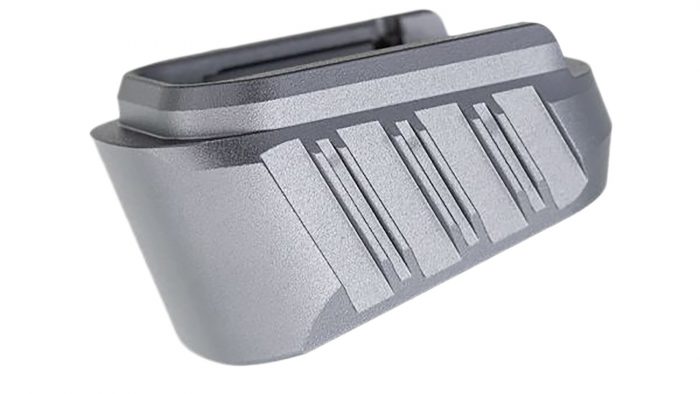 Tyrant CNC TDHCATMAGEX3GREY Hellcat Magazine Extension Fits Springfield Hellcat Pro Grey 7000 Series Aluminum