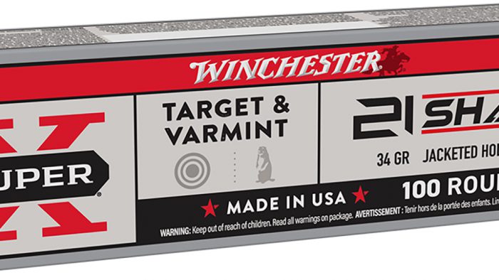 Winchester Ammo X21JHP Super X  21Sharp 34gr Jacketed Hollow Point 100 Per Box/20 Case