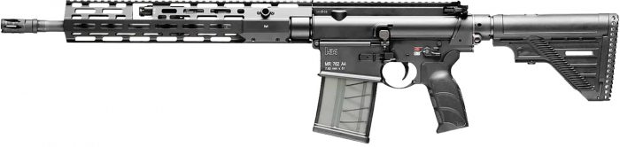 HK 81000829 MR762 A4 7.62x51mm 20+1 16.50" Black Threaded Barrel, Black Picatinny Rail, M-LOK Handguard, 6 Position Black Synthetic Stock, Black Finger Grooved Grip, Ambidextrous