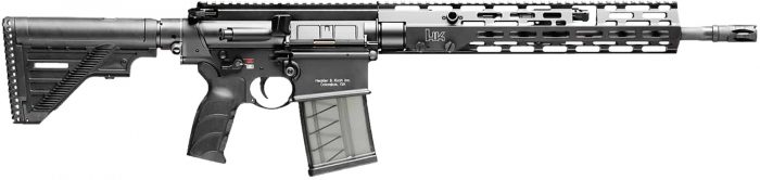 HK 81000830 MR762 A4 7.62x51mm 10+1 16.50" Black Threaded Barrel, Black Picatinny Rail, M-LOK Handguard, 6 Position Black Synthetic Stock, Black Finger Grooved Grip, Ambidextrous