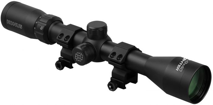 Konus 7352 Fighter Riflescope 3-9x40mm 30/30 Reticle w/ Rings