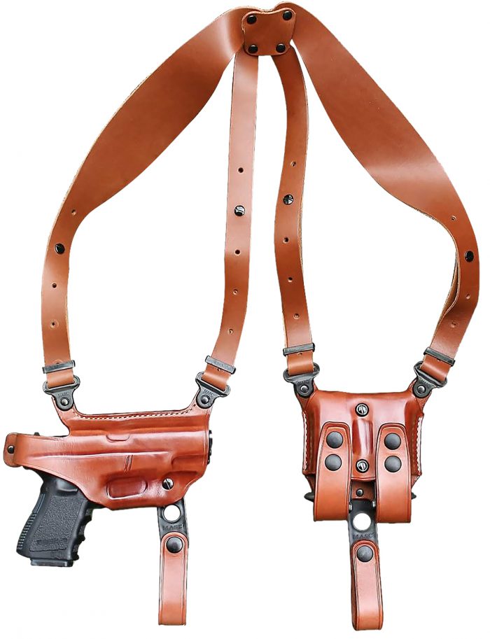 1791 Gunleather NSS2.1CBRHR  Optic Ready Shoulder Horizontal Brown Fits Glock 17 Right Hand