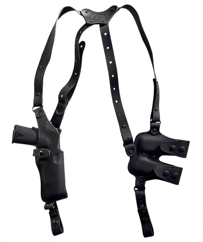 1791 Gunleather NSS2.4SBLVR  Optic Ready Shoulder Vertical Black Fits Sig P320 Right Hand