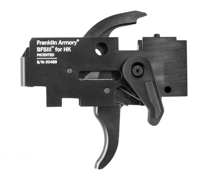 Franklin Armory 0550000BLK Binary  Black Curved Trigger Fits HK 91/93 Ambidextrous
