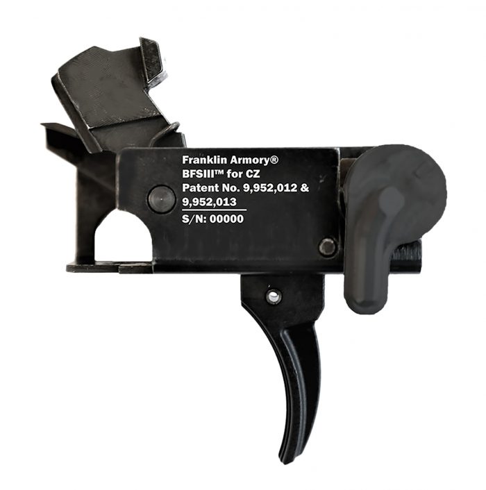 Franklin Armory 0650000BLK  BFSIII Black Curved Fits CZ Scorpion Style Ambidextrous