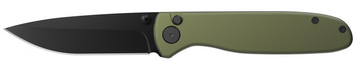 Outdoor Edge DK1C Dirk  3.25" Folding Drop Point Plain Black Oxide 8Cr13MoV SS Blade Green Anodized
