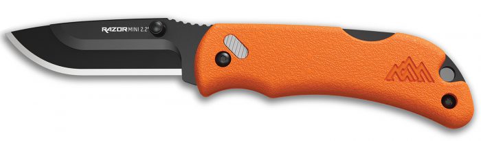 Outdoor Edge RMB222C RazorMini  2.20" Folding Plain 420J2 SS Blade Blaze Orange ABS Polymer Handle