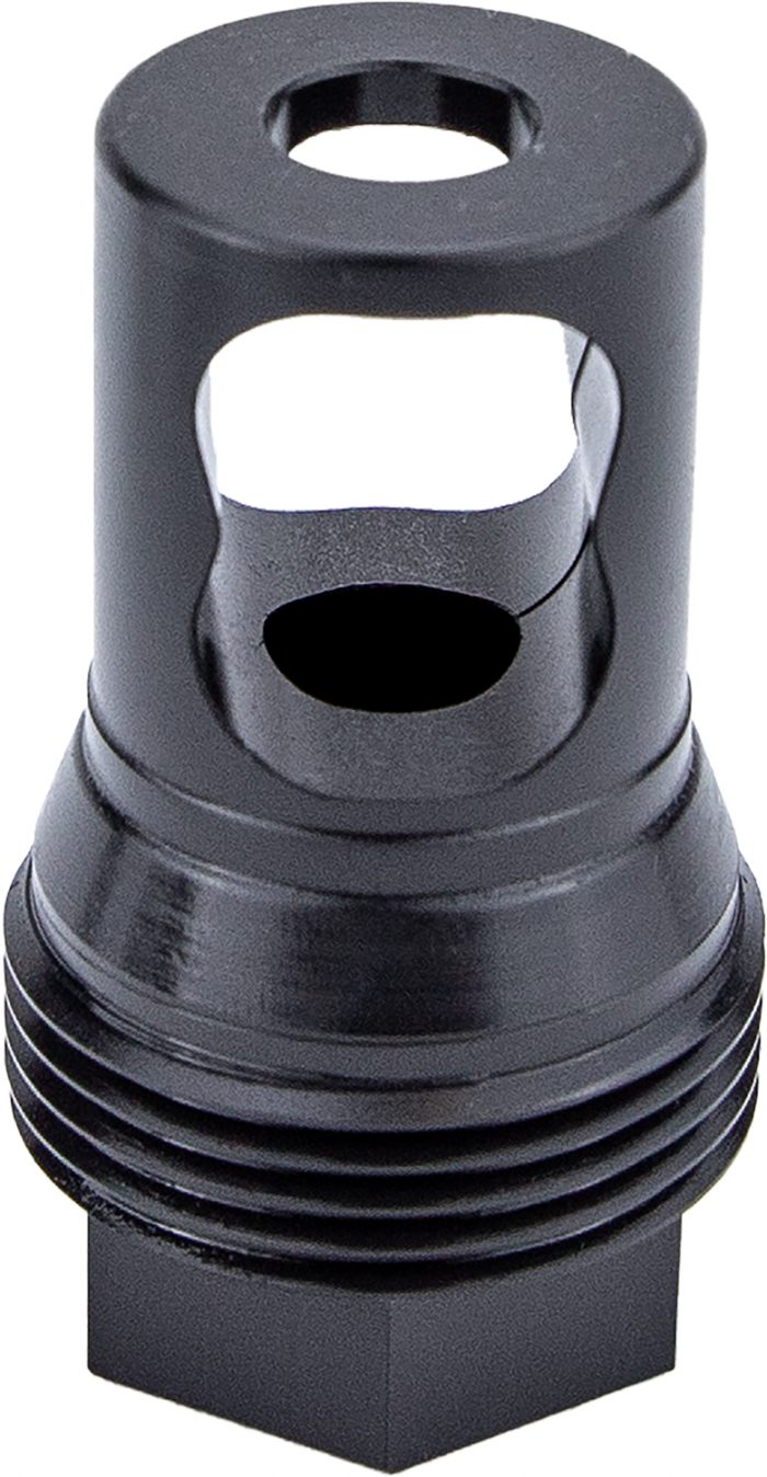 Kgm Suppressors A-TMB50-S-4 R50T Taper Muzzle Brake Black Nitride Steel M25x1.5 Threads