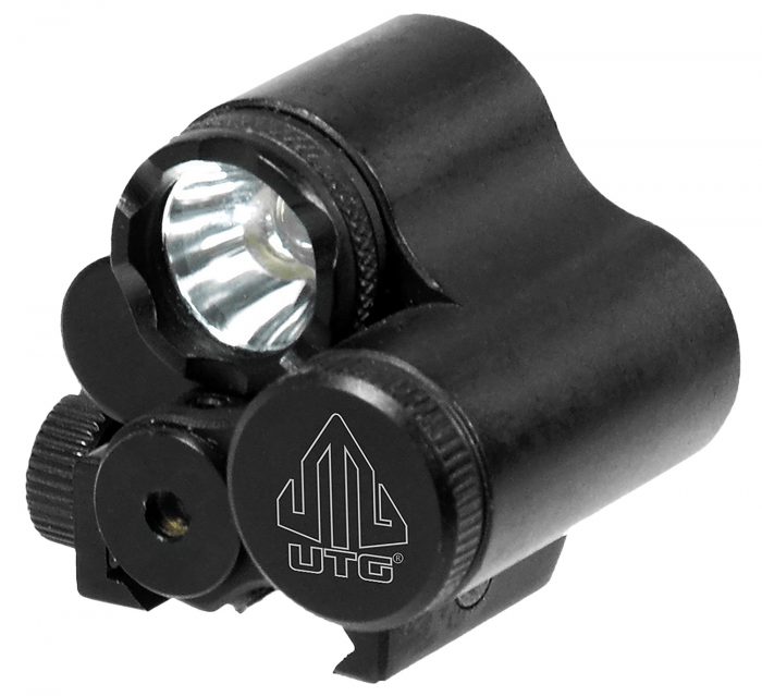 Leapers LTELP28R   Black Anodized Aluminum 120 Lumens CREE LED IRB Bulb Red Laser Picatinny Mount