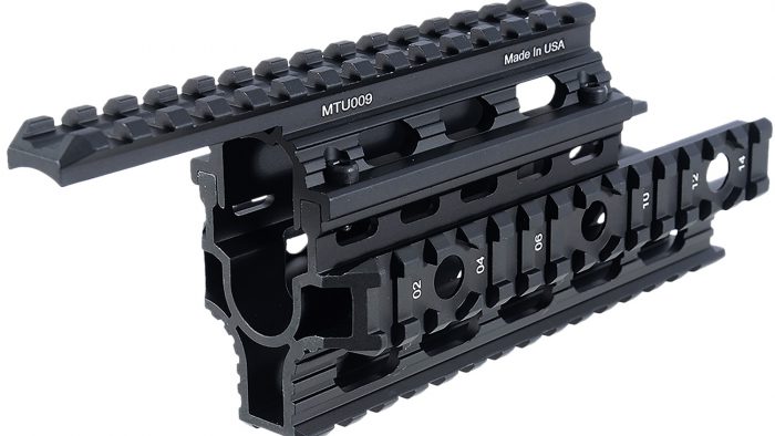 Leapers MTU009 Quad Rail Aluminum Matte Black Receiver