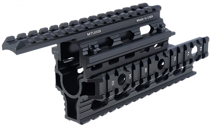 Leapers MTU009 Quad Rail Aluminum Matte Black Receiver