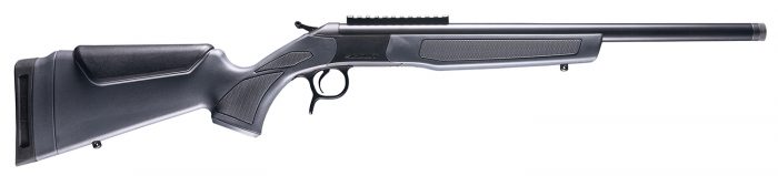 CVA CR4445 Scout  444 Marlin 1rd 22" Blued Threaded Barrel, Blued Picatinny Rail Receiver, Stealth Gray Fixed Synthetic Stock