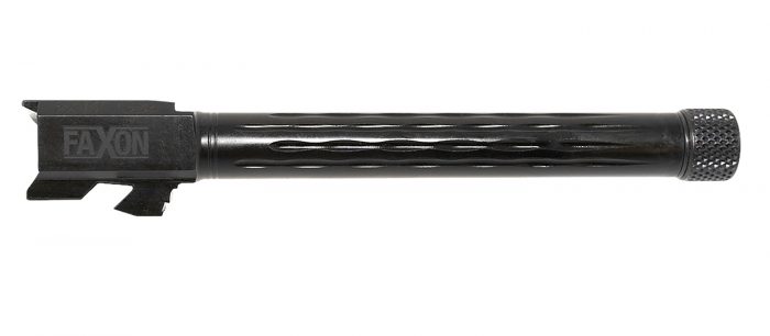 Faxon Firearms GB910N34LGQT Match Series  9mm Luger 5.75" Fluted Threaded Black Nitride Stainless Steel, Fits Glock 34 Gen2-4