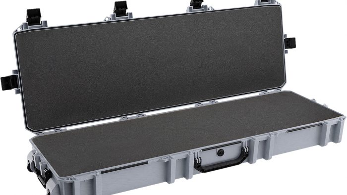 Pelican VCV8000000GRY Vault Double Rifle Case 53" Gray Polyethylene Foam Weather Resistant