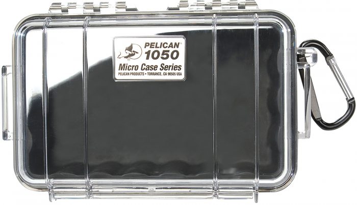 Pelican 1050025100 Micro Case  Black/Clear Polycarbonate 7.99" Long
