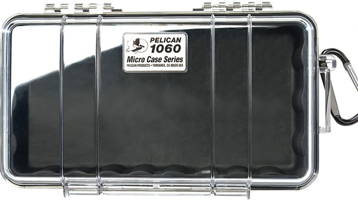 Pelican 1060025100 Micro Case  Black/Clear Polycarbonate 9.88" Long